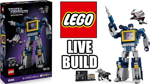 BUILDING THE LEGO HASBRO TAKARA TOMY TRANSFORMERS SOUNDWAVE - SET 10358 LIVE