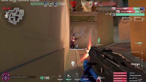 When you teleport and win the round en fanfare