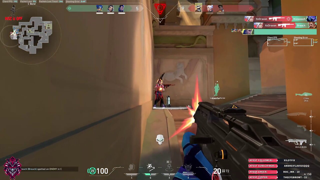When you teleport and win the round en fanfare