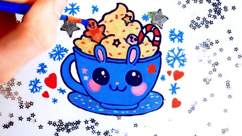 🐰☕✨ Kawaii Rabbit Latte Cup • Cozy Aesthetic Vibe 🤍❄️