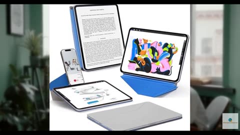 MOFT Dynamic Folio Case for iPad Pro 13 Cement x Sapphire & Phone Tripod Stand,