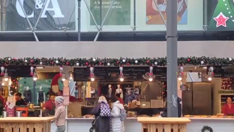 At Budapest Christmas market, there are no concrete blocks or fake asylum seekers.