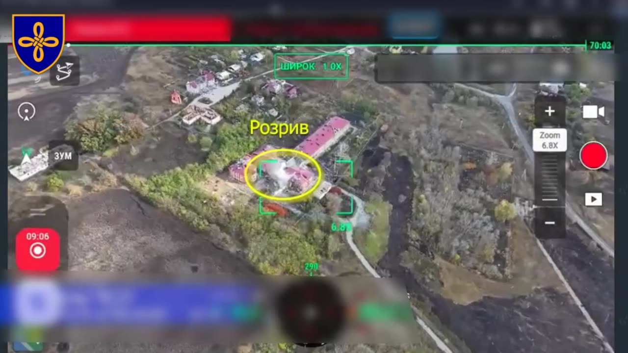 Ukrainian Artillery Opening Up On Large Barracks Building in Occupied Donetsk