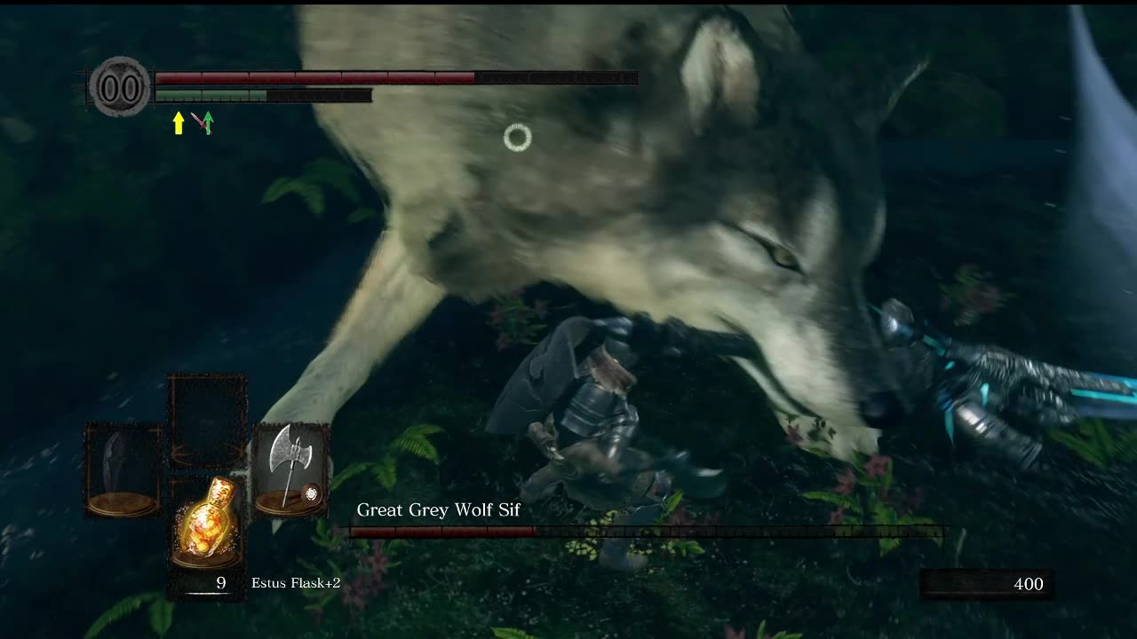Dark Souls Remastered | Great Grey Wolf Sif boss fight on NG