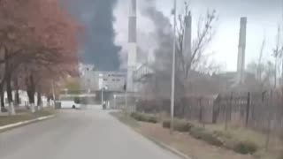 Zmiivska Power Plant After Nighttime Shelling — Catastrophic Damage