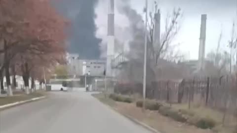 Zmiivska Power Plant After Nighttime Shelling — Catastrophic Damage