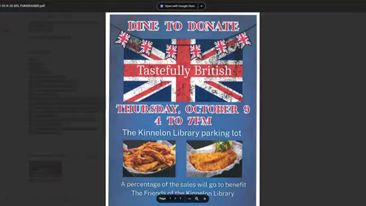 THE TASTEFULLY BRITISH KINNELON LIBRARY FUNDRAISER 10-9-25 4-7 PM ET