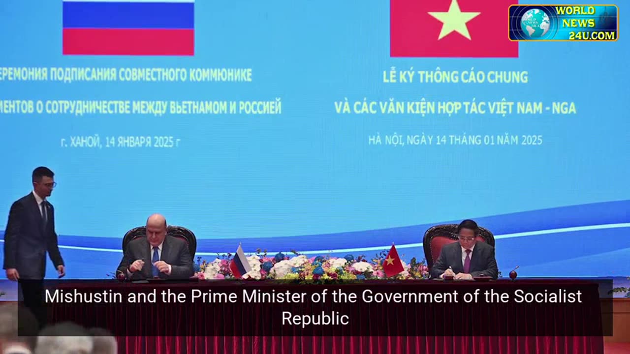 Russian PM Mikhail Mishustin and Vietnamese PM Pham Minh Tinh signed a joint communiqué