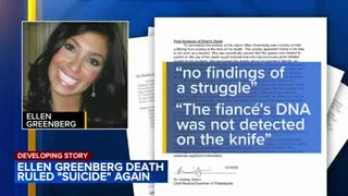 Ellen Greenberg’s death, where she was stabbed 20 times from behind, has again been ruled a suicide