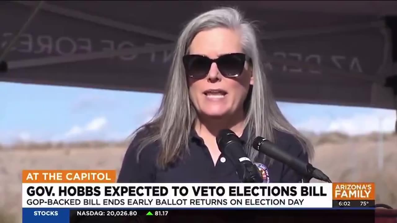 BREAKING: AZ Gov. Hobbs (D) vetoes bill to speed up election results and