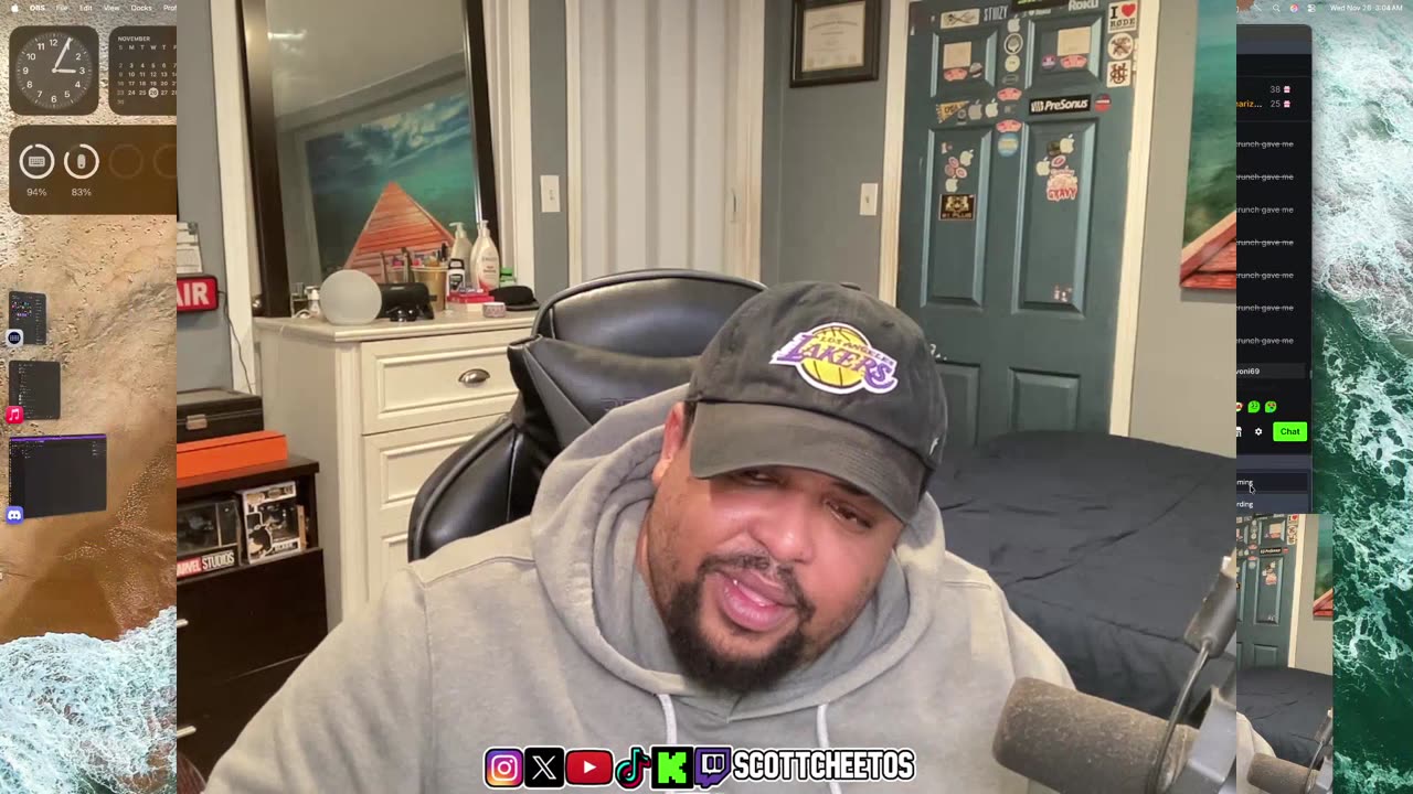 Confirmed Pedophile ScottCheetos Once Again Talks to Kids On Monkey Kick VOD 11-25-2025