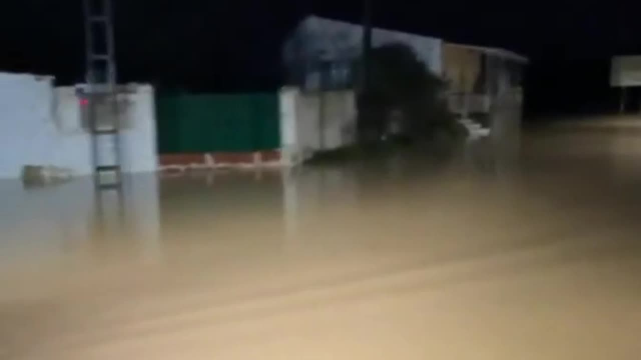 Heavy flooding due to extreme rainfall in the Doña Ana area of Cártama, Málaga Province, Spain 🇪🇸