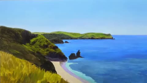 Painting a Coastal Scene _ Time Lapse _ Episode 155