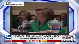 Chuck Schumer and Hillary Clinton Support Limiting Benefits to Illegals