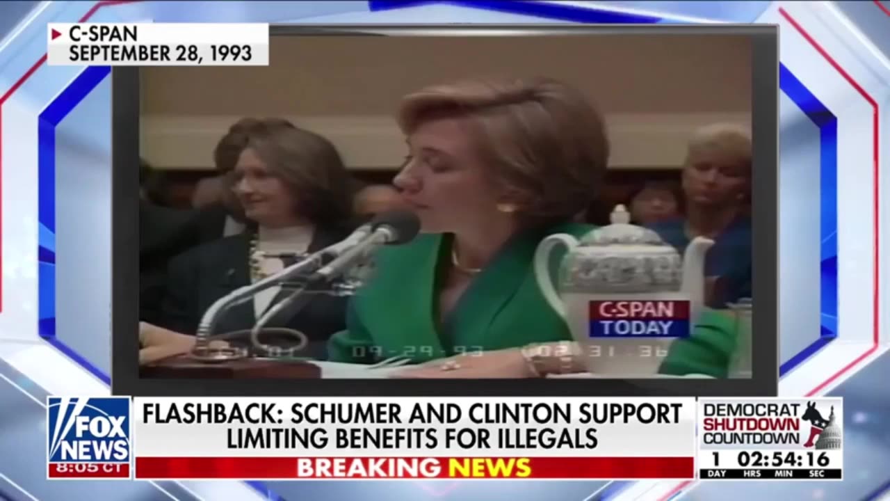 Chuck Schumer and Hillary Clinton Support Limiting Benefits to Illegals