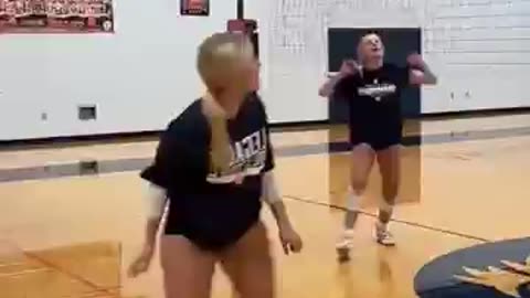 Best Volleyball Trick Ever 😍🏐 #rumbleshort #funnyvideo