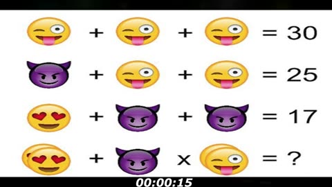 Emoji face puzzle: This emoji faces are popular, I bet you can find the right result... :P