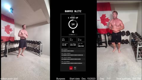 Everyday 450 push ups and 180 Burpees!