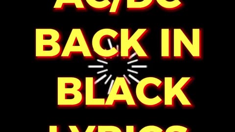 AC DC BACK IN BLACK LYRICS SHORT