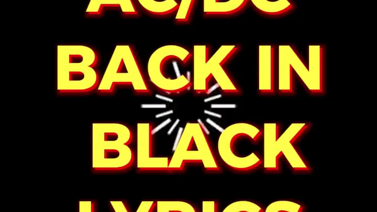 AC DC BACK IN BLACK LYRICS SHORT