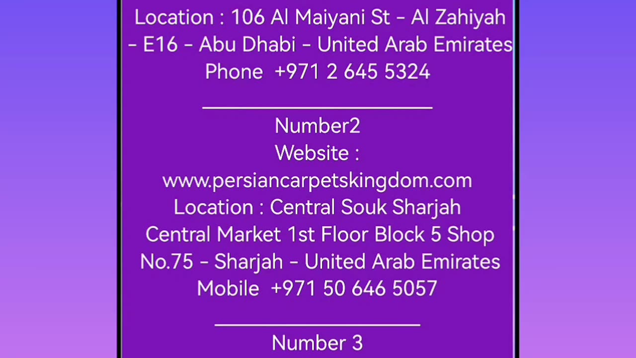 database of 3big persian handicrafts shopkeepers