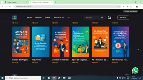 Convite para afiliado plataforma de cursos EAD