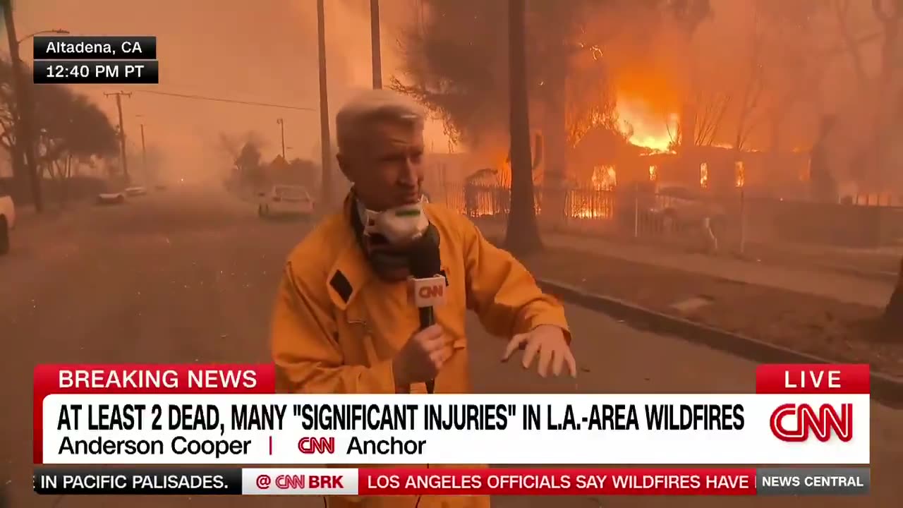 Anderson On-Scene: LA County Wildfires Out of Control, 2 Dead, Others Injured