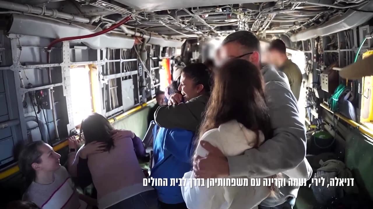 Freed Israeli soldiers seen onboard military flight to hospital
