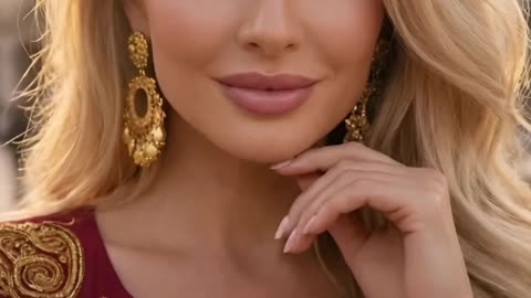 Everyone kept staring… would you wear this royal dress in public too? #luxurylook #goldfashion