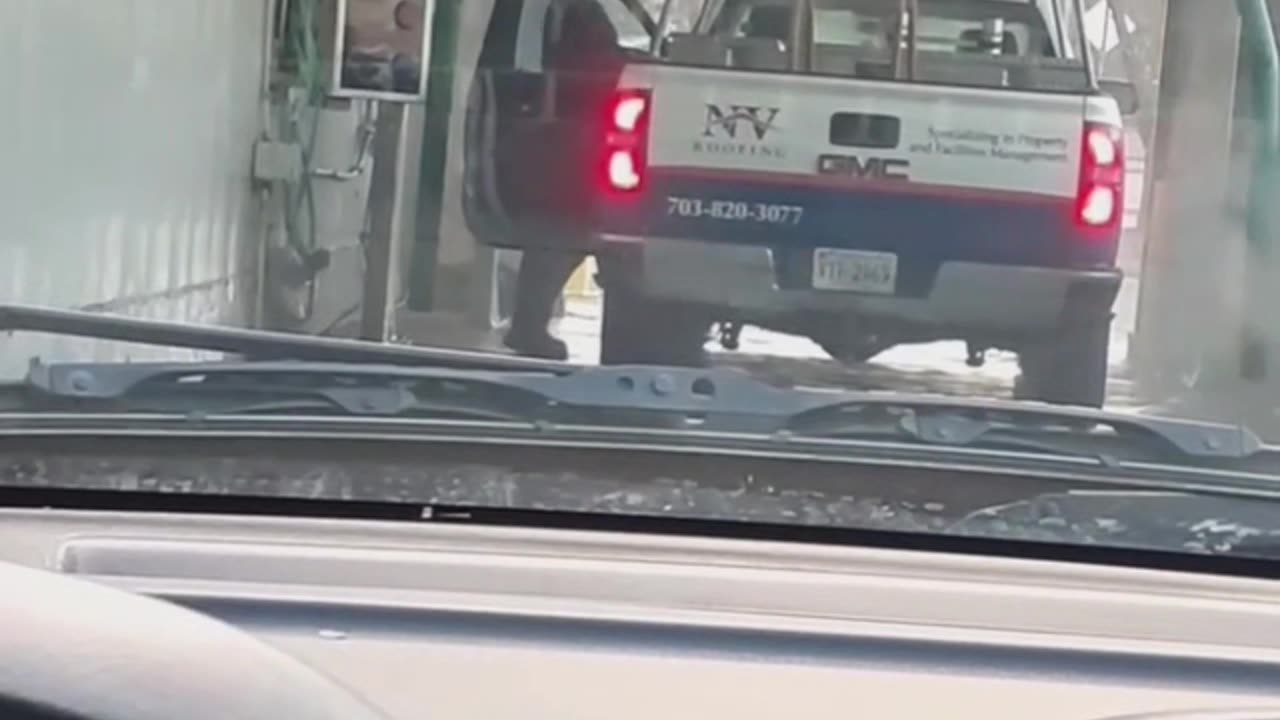 Truck Breaks Car Wash