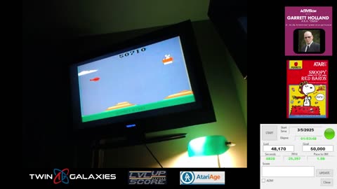 Atari 2600 NTSC - Snoopy and the Red Baron - Game 1 B/X - 50,710
