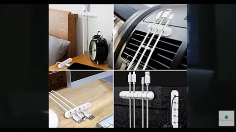 SOULWIT Cable Holder Clips, 3-Pack Cable Management Cord Organizer Clips Silicon