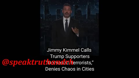 Jimmy Kimmel lying to his audience that there is no violence in the cities