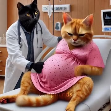 Pregnant women Cat and doctors