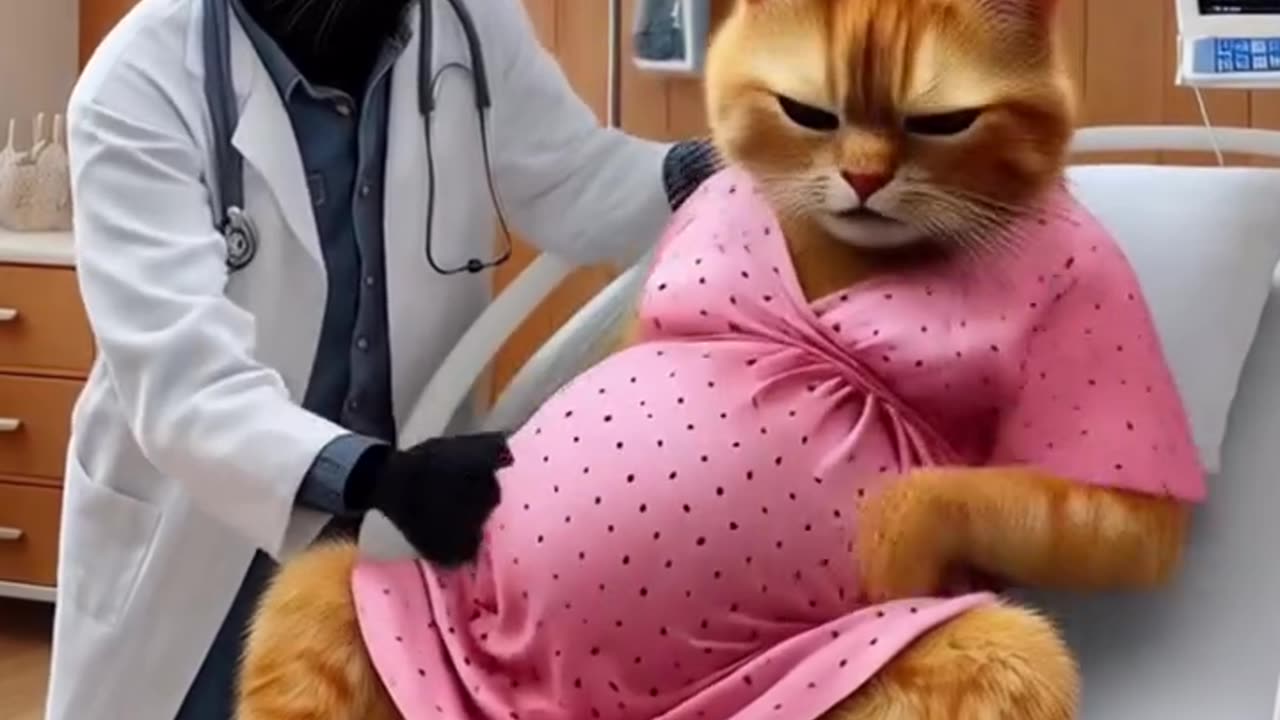 Pregnant women Cat and doctors