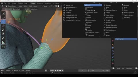 Modificador Decimate para esculpir