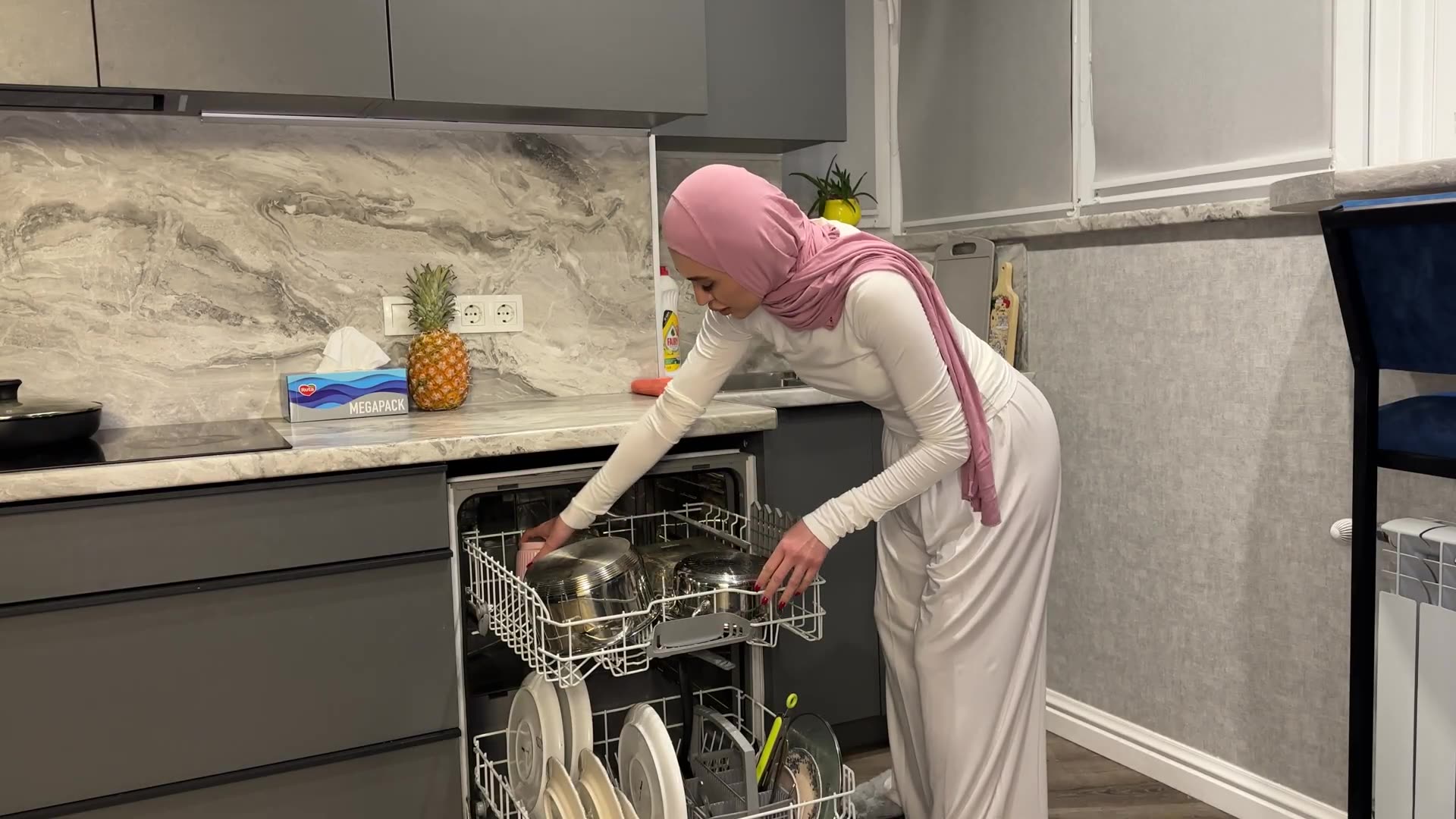 💋👏 Try-On Haul Cleaning Tutorial in Sheer Dress & Hijab