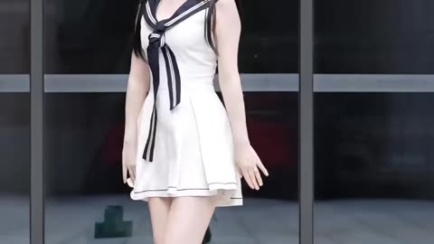 Attractive Off-white Mini Skirt Energetic Seductive Dance | Daily Beauty EP 809
