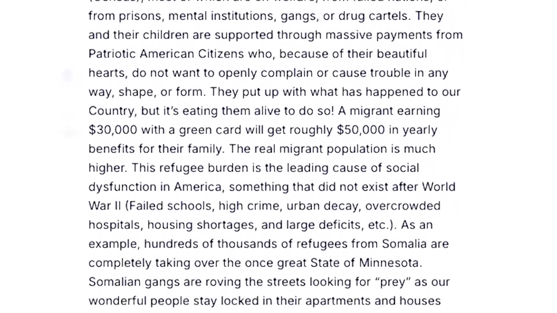 Trump says U.S. will permanently pause migration from Third World Countries