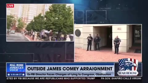Comey slithers out of the back of the courthouse