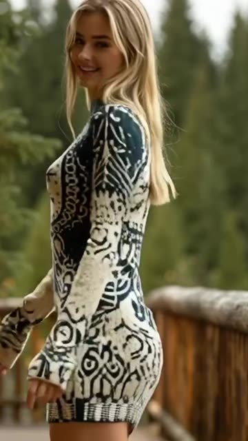 Women's Viking Vintage Sweater Dress Vacation Casual Boho Daily Holiday