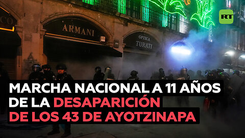 Marcha nacional por la Justicia a 11 años de la desaparición de los 43 normalistas de Ayotzinapa 
