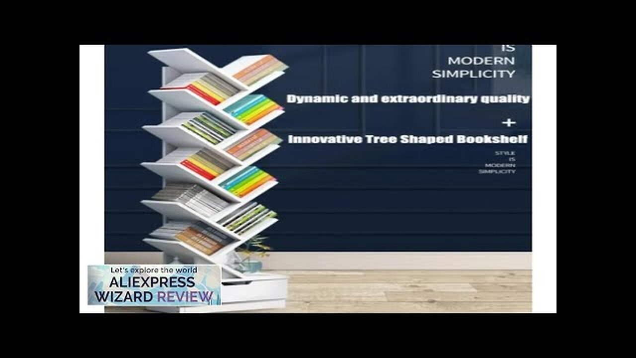 Tree Shaped Bookshelf Multilayer Wooden Floor Standing Closet Organizer Student Desktop Wall Review