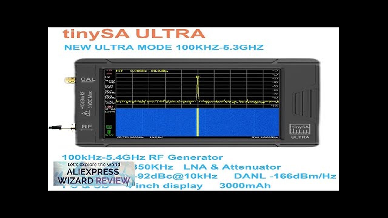 Zeenko Hand held tiny Spectrum analyzer tinySA ULTRA 4" display with battery Review