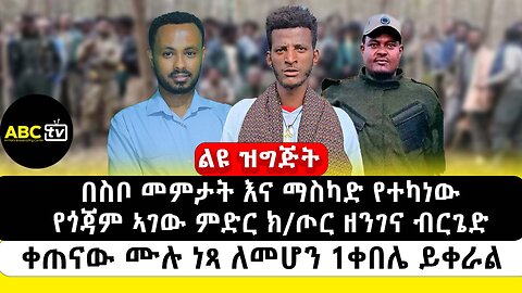 ABC TV ልዩ ዝግጅት | የካቲት 22 2017 | ቀጠናው ሙሉ ነጻ ለመሆን 1ቀበሌ ይቀራል! | በስቦ መምታት እና ማስካድ የተካነው ዘንገና ብርጌድ!