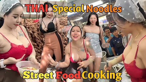 Thai Special Noodles Street Food cooking
