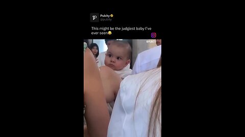 This baby doesn't seem too pleased 😆