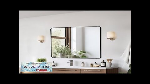 Square Wall Mounted Mirror 36" x 36" Mirror with Aluminium Alloy Frame Review