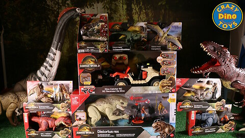 9 Jurassic World Rebirth Dinosaur Toys Unboxed Today Mattel 2025 Distortus Rex Island Escape Set