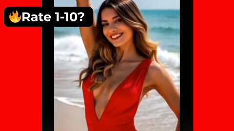 🔥 Rate This Red Swimsuit 1-10? | Supermodel Beach 4K